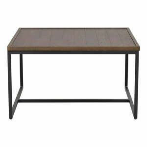 Ciemnobrązowy stolik z blatem z drewna dębowego ø 70 cm Deerfield – Rowico obraz