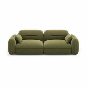 Zielona aksamitna sofa 230 cm Audrey – Interieurs 86 obraz