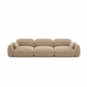 Beżowa aksamitna sofa 320 cm Audrey – Interieurs 86 obraz