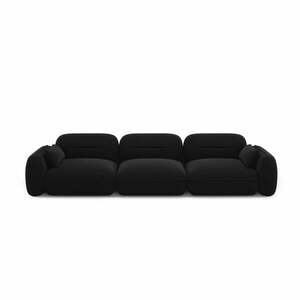 Czarna aksamitna sofa 320 cm Audrey – Interieurs 86 obraz