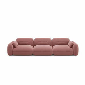 Różowa aksamitna sofa 320 cm Audrey – Interieurs 86 obraz
