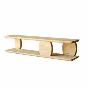 Naturalna wielopoziomowa półka z litego drewna dębowego 120 cm Modena – Kalune Design obraz