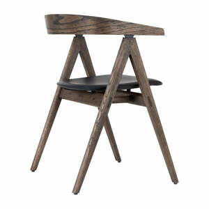 Czarne/brązowe krzesło z litego drewna dębowego Ava – Gazzda obraz