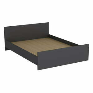 Antracytowe łóżko dwuosobowe 160x200 cm Kale – Kalune Design obraz