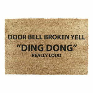 Wycieraczka z włókna kokosowego 40x60 cm Yell Ding Dong – Artsy Doormats obraz