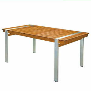 Stół ogrodowy z litego drewna akacjowego 100x220 cm Norah – LDK Garden obraz