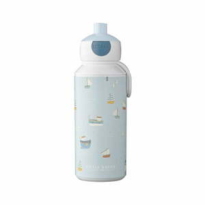Biało-jasnoniebieska butelka dla dzieci 400 ml Sailors bay – Mepal obraz