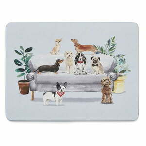 Zestaw 4 korkowych mat stołowych 21.5x29 cm Cooksmart ® Curious Dogs obraz