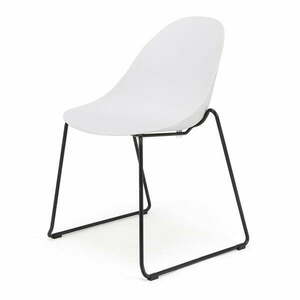 Zestaw 2 białych krzeseł z czarną kontrukcją Bonami Selection Viva obraz