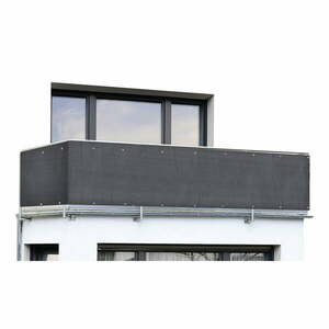 Czarna plastikowa osłona balkonowa 500x85 cm – Maximex obraz