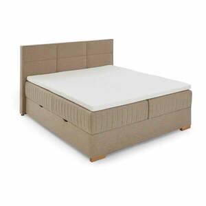 Beżowe łóżko boxspring ze schowkiem 160x200 cm Tambo – Meise Möbel obraz