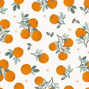 Tapeta dziecięca 10 m x 50 cm Tangerine – Lilipinso obraz