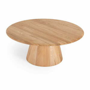 Okrągły stolik z litego drewna dębowego ø 80 cm Mushroom – Gazzda obraz