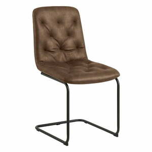 Brązowe krzesła z imitacji skóry zestaw 2 szt. Kira – Actona obraz