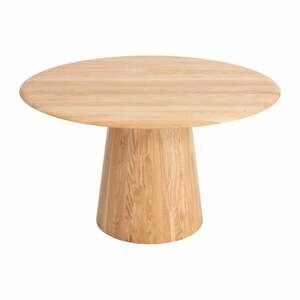 Okrągły stół z litego drewna dębowego ø 126 cm Mushroom – Gazzda obraz