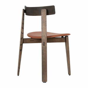 Brązowo-koniakowe krzesło z litego drewna dębowego Nora – Gazzda obraz