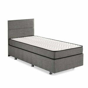 Szare łóżko boxspring ze schowkiem 100x200 cm Silver – Kalune Design obraz