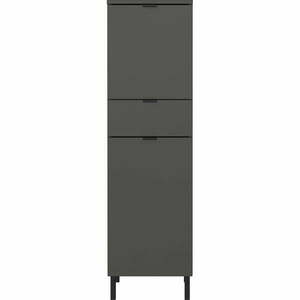 Antracytowa wysoka szafka łazienkowa 34x120 cm Arcena – Germania obraz