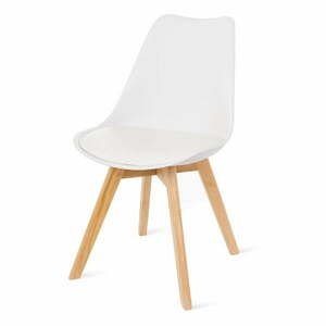 Zestaw 2 białych krzeseł z bukowymi nogami Bonami Essentials Retro obraz