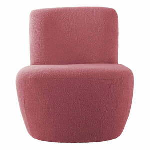 Różowy fotel z materiału bouclé Ada – Leitmotiv obraz