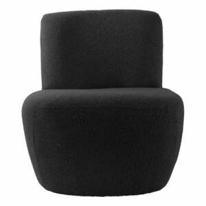 Czarny fotel z materiału bouclé Ada – Leitmotiv obraz