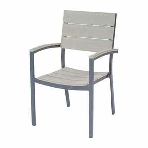 Szare metalowe/plastikowe krzesło ogrodowe Olivia – Garden Pleasure obraz