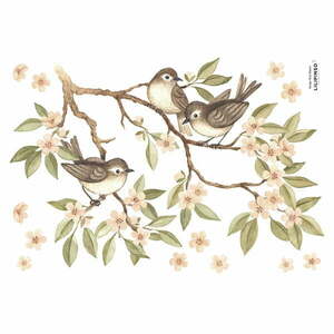 Naklejki dziecięce 30x42 cm Branch And Sparrows – Lilipinso obraz