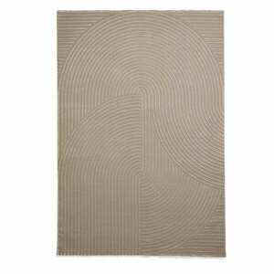 Jasnobrązowy dywan z włókien z recyklingu odpowiedni do prania 160x230 cm Flores – Think Rugs obraz