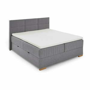 Szare łóżko boxspring ze schowkiem 180x200 cm Tambo – Meise Möbel obraz