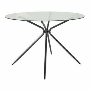 Okrągły stół ze szklanym blatem ø 110 cm Silvie – Støraa obraz