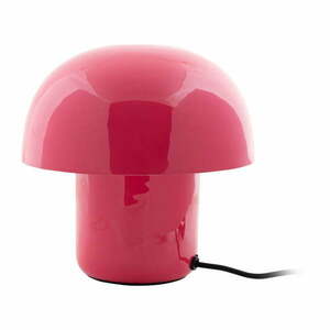 Różowa lampa stołowa z metalowym kloszem (wysokość 20 cm) Fat Mushroom – Leitmotiv obraz