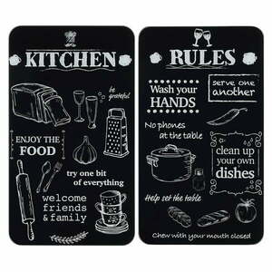 Płyty ochronne na kuchenkę ze szkła hartowanego zestaw 2 szt. 52x30 cm Kitchen Rules – Maximex obraz