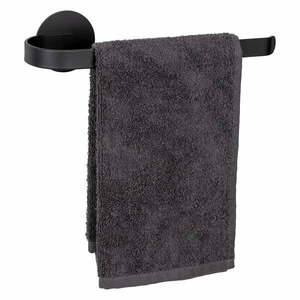 Samoprzylepny metalowy wieszak na ręczniki w kolorze matowej czerni Bivio – Wenko obraz