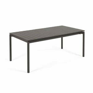 Czarny aluminiowy stół ogrodowy Kave Home Zaltana, 180x100 cm obraz