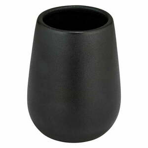 Czarny ceramiczny kubek na szczoteczki do zębów Nerno – Wenko obraz