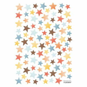 Zestaw naklejek dziecięcych 93 szt. 30x42 cm Colorful Stars – Lilipinso obraz