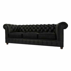 Czarna aksamitna sofa 230 cm Cambridge – Ropez obraz