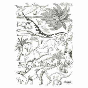 Naklejki dziecięce 30x42 cm Dinosaurs & Plants – Lilipinso obraz
