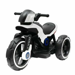 Baby Mix Motocykl elektryczny dla dzieci Police czarno-biały, 100 x 50 x 61 cm obraz