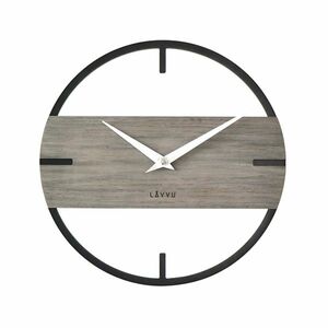 LAVVU Stylowy drewniany zegar LOFT u , śr. 35 cm obraz