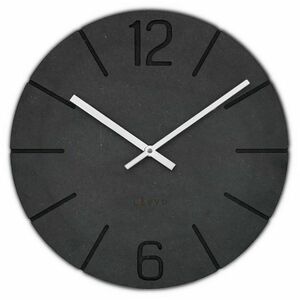 LAVVU Czarny zegar Natur, śr. 34 cm obraz