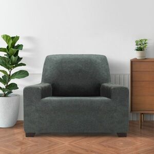 Pokrowiec elastyczny na fotel ESTIVELLA ciemnoszary, 70-110 cm, 70 - 110 cm obraz
