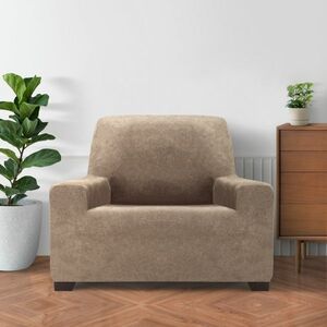 Pokrowiec elastyczny na fotel ESTIVELLA beżowy, 70-110 cm, 70 - 110 cm obraz