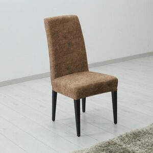 Pokrowiec elastyczny na krzesło ESTIVELLA brązowy, zestaw 2 szt. obraz