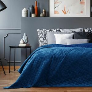 AmeliaHome Narzuta na łóżko Laila niebieski, 220 x 240 cm obraz