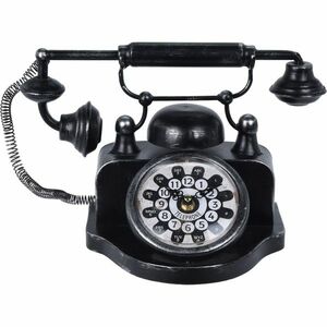 Zegar stołowy „Old Telephone” czarny obraz