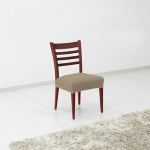 Pokrowiec elastyczny na siedzisko krzesła Denia orzechowy, 45 x 45 cm, zestaw 2 szt. obraz