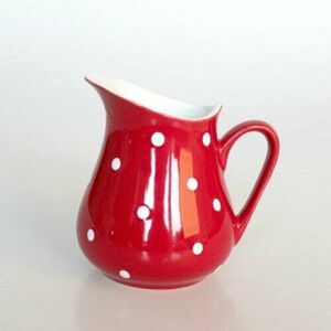 Dzbanek ceramiczny Dots, czerwony, 500 ml obraz