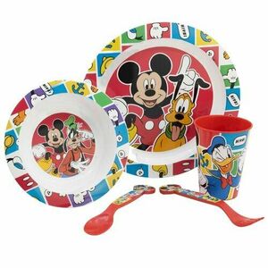 Stor 5-częściowy plastikowy zestaw naczyń Mickey obraz