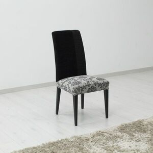 Pokrowiec elastyczny na siedzisko krzesła Istanbul szary, 45 x 45 cm, zestaw 2 szt. obraz